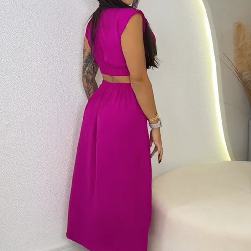 ⏳Time-limited Special⏰Women's Elegant Cap Sleeve Split Dress