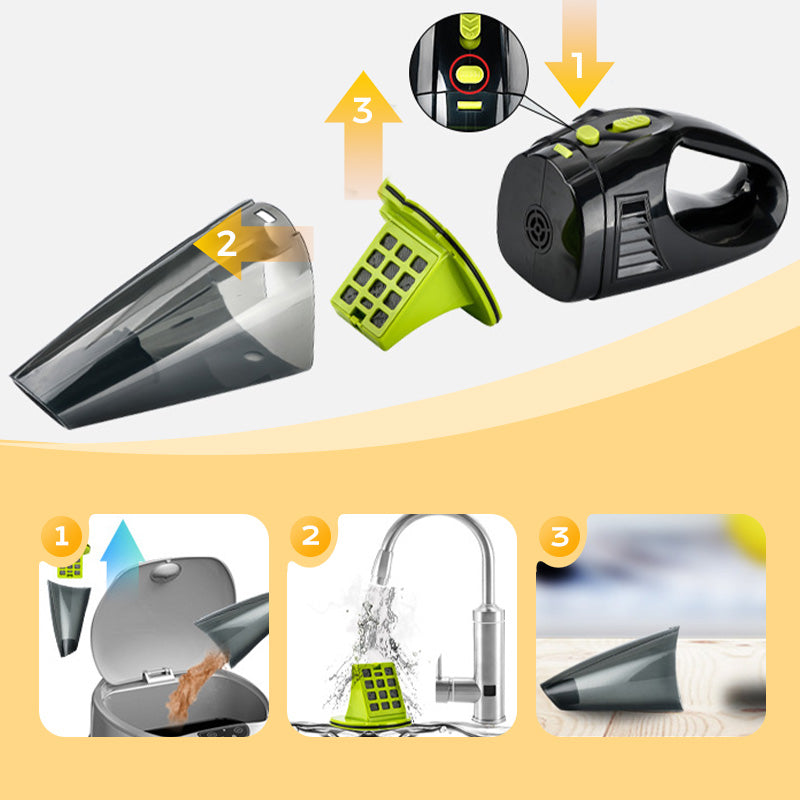 🚗💨 Must-have for drivers! Multi-functional Wireless Powerful Car Vacuum Cleaner, effortlessly clean your car interior! 🧹✨