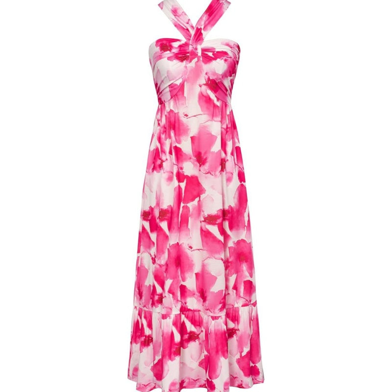 🌺Cross Halter Sleeveless Floral Printed Dress💃