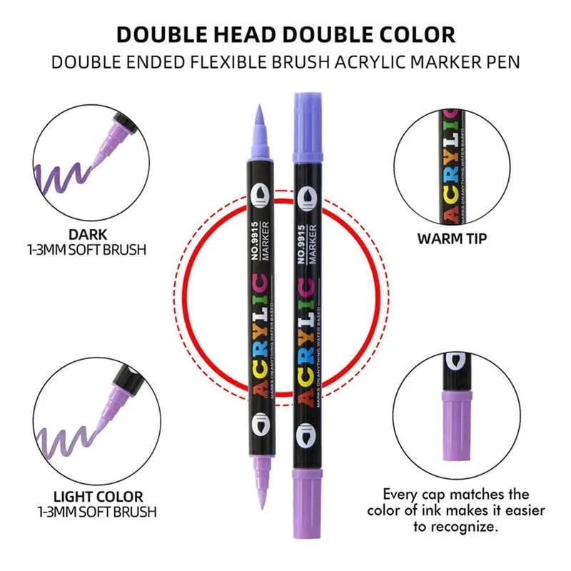 🔥Dual Tip Acrylic Paint Pen Marker