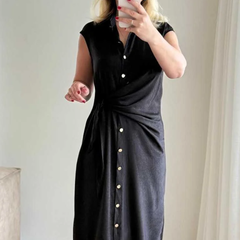 Women's Casual Tie Waist Loose Fit Dress