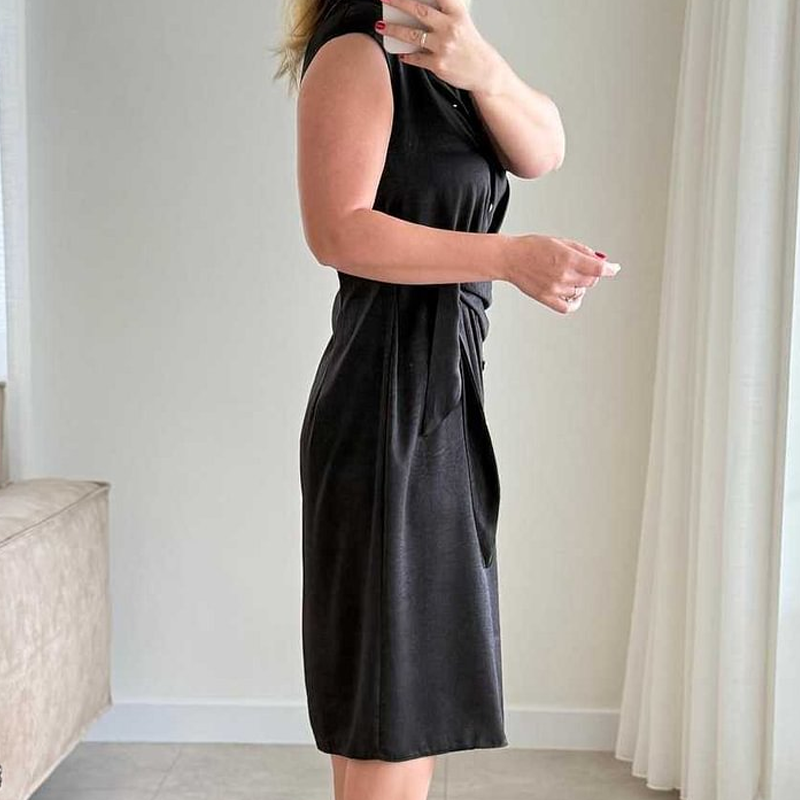 Women's Casual Tie Waist Loose Fit Dress
