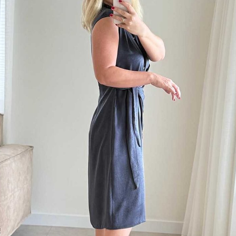 Women's Casual Tie Waist Loose Fit Dress