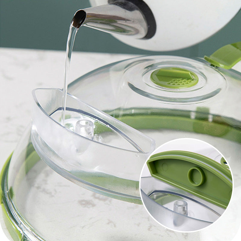 🔥New Hot Selling 50% OFF❤️🔥 Clear Microwave Splatter Cover with Water Steamer and Handle