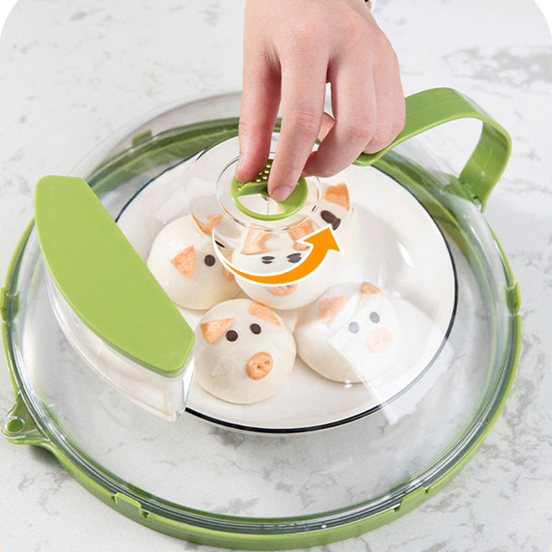 🔥New Hot Selling 50% OFF❤️🔥 Clear Microwave Splatter Cover with Water Steamer and Handle