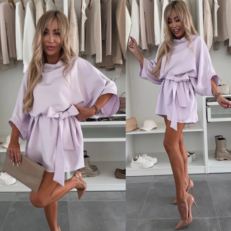 Women's Fashionable Loose Dolman Sleeve Dress