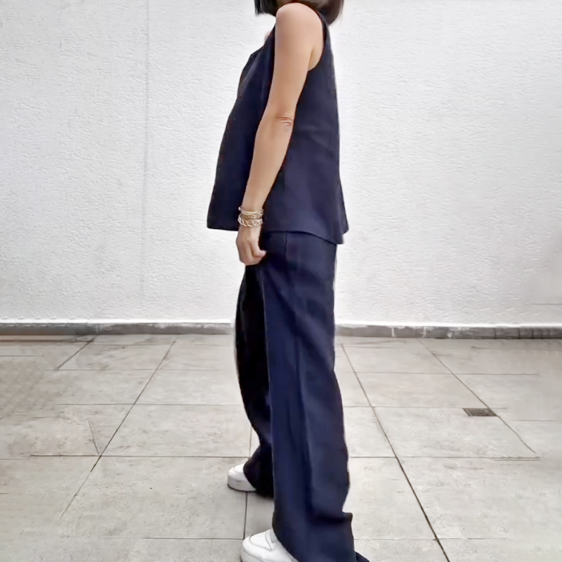 Women’s Sleeveless Top & Wide-Leg Pants Set