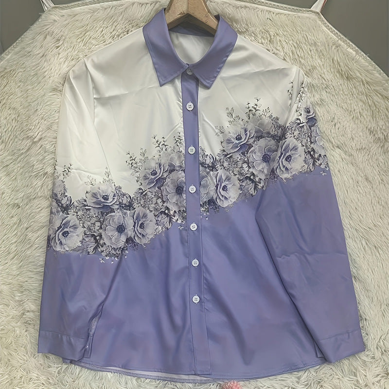 ⏳Time-limited Special⏰Women's Casual Long-Sleeves & Floral Print Shirt