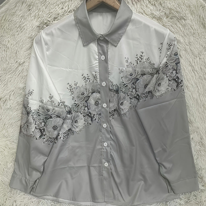 ⏳Time-limited Special⏰Women's Casual Long-Sleeves & Floral Print Shirt
