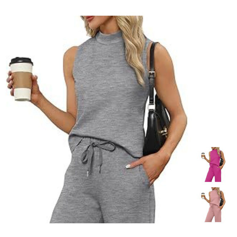🌸New Arrival 50%OFF💖 Women's Casual Sleeveless Top & Wide-Leg Pants 2-Piece Sets
