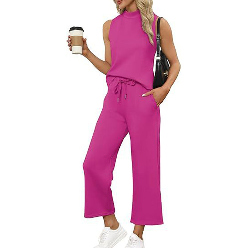 🌸New Arrival 50%OFF💖 Women's Casual Sleeveless Top & Wide-Leg Pants 2-Piece Sets