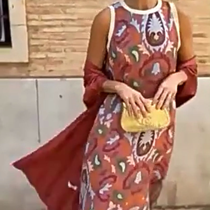 ⏳Time-limited Special⏰Women’s Sleeveless Maxi Dress & Cover-Up Set