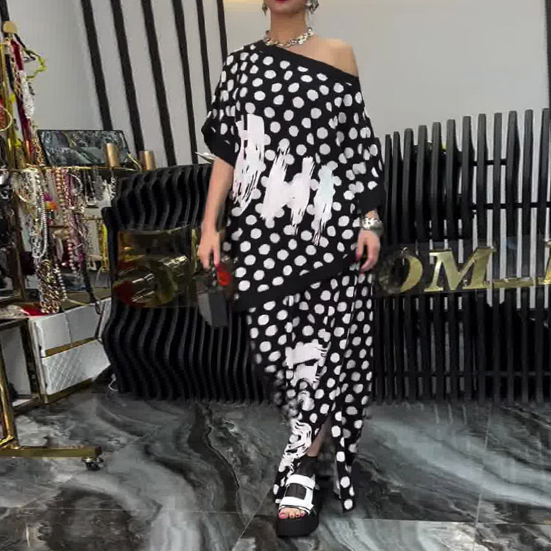 ⏳Time-limited Special⏰Women’s Fashion Oversize Top & Wide-Leg Pants 2 PCS Set