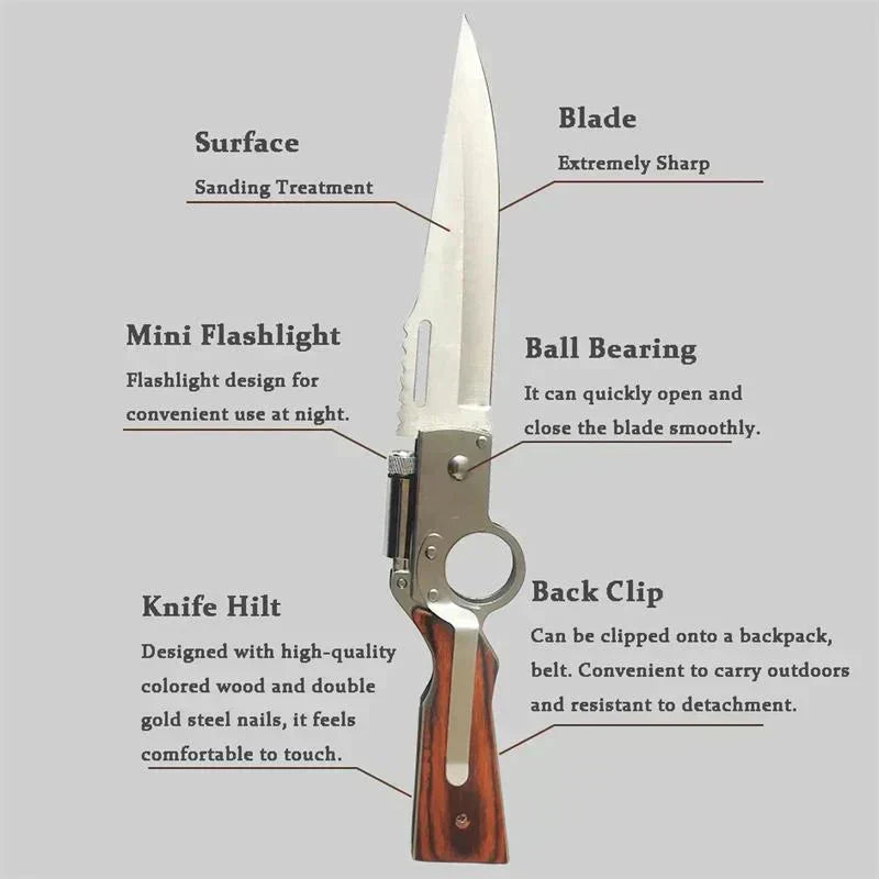 Outdoor Stainless Steel Portable Floding Knife