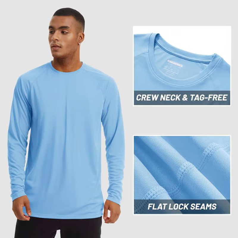 Quick-Dry Casual Round-Neck Sun Protection Long Sleeve Shirt