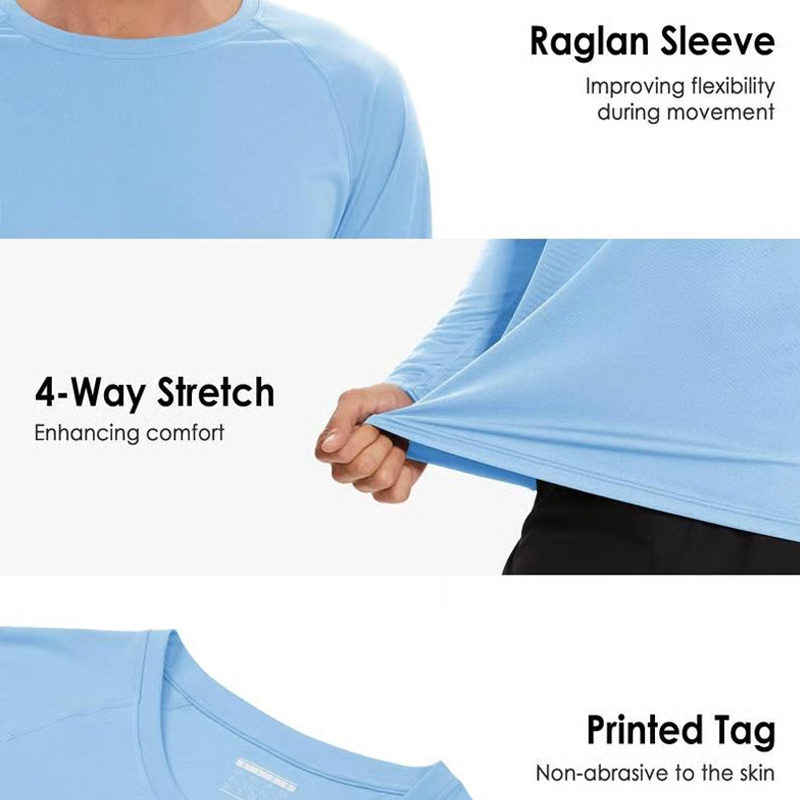 Quick-Dry Casual Round-Neck Sun Protection Long Sleeve Shirt