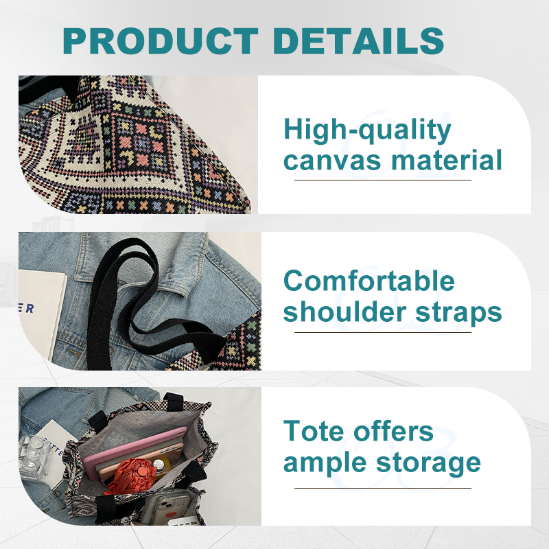 Vintage Fashion Tote Shoulder Bag for Women