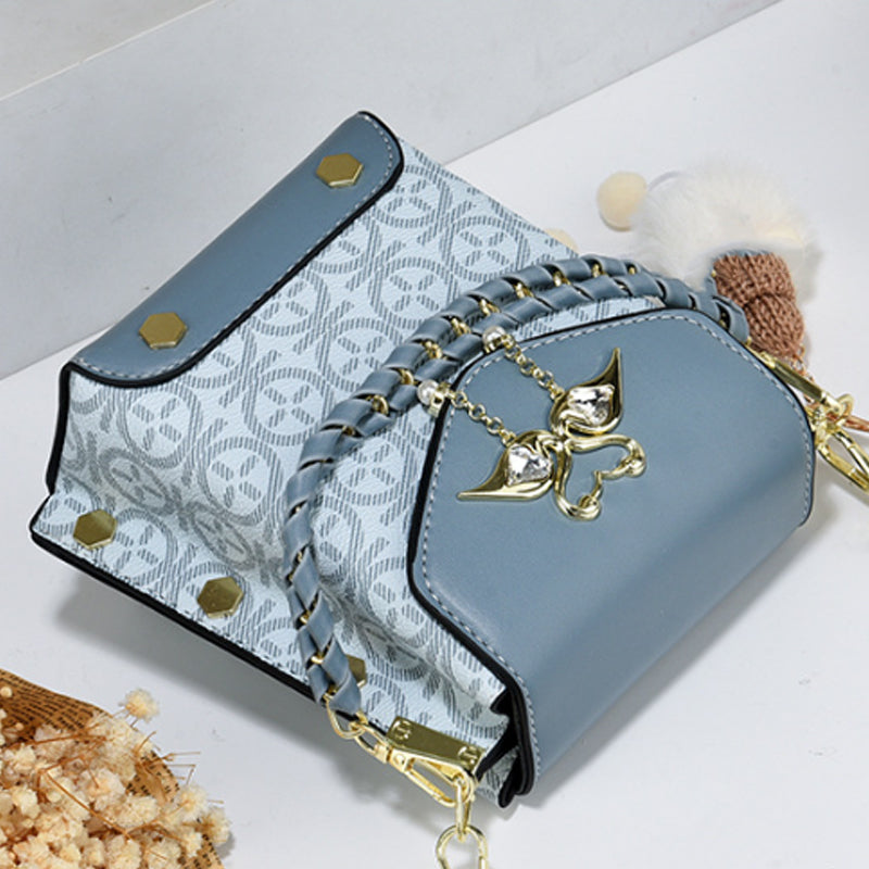 Women's Mini Double-Strap PU Shoulder Bag