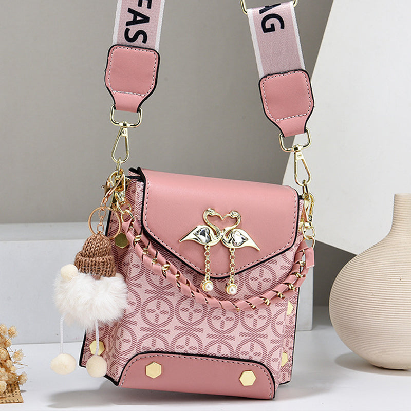 Women's Mini Double-Strap PU Shoulder Bag
