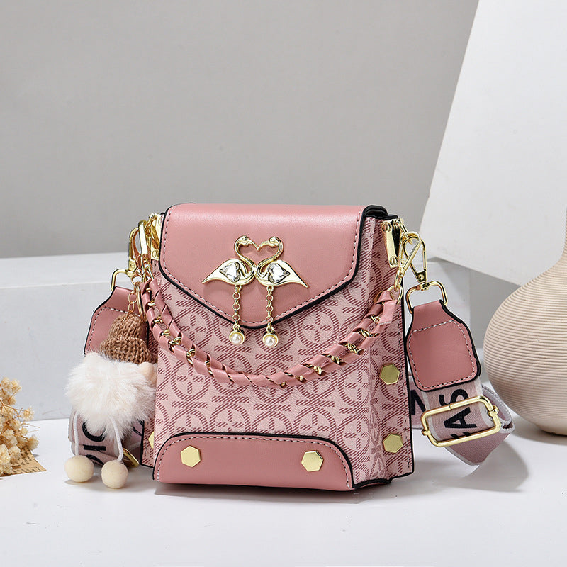 Women's Mini Double-Strap PU Shoulder Bag