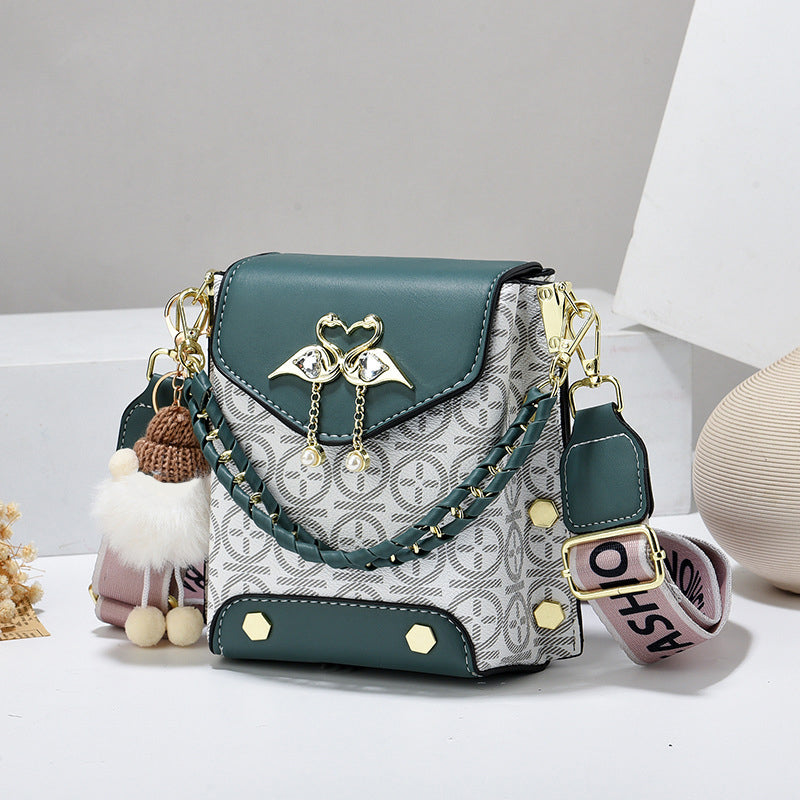 Women's Mini Double-Strap PU Shoulder Bag