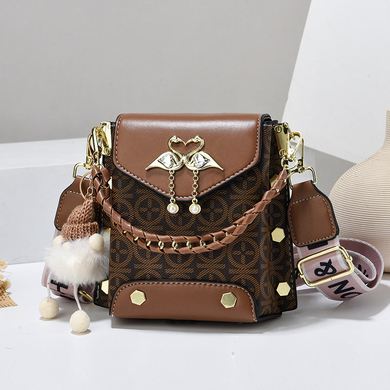 Women's Mini Double-Strap PU Shoulder Bag