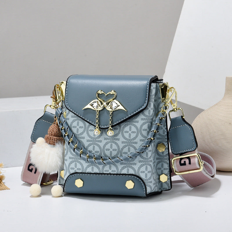 Women's Mini Double-Strap PU Shoulder Bag