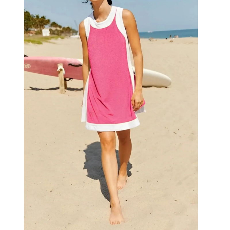 ⏰⏰Hot Sale 50% OFF🔥Women's Casual Color Block Sleeveless Tops Matching Shorts with Pockets