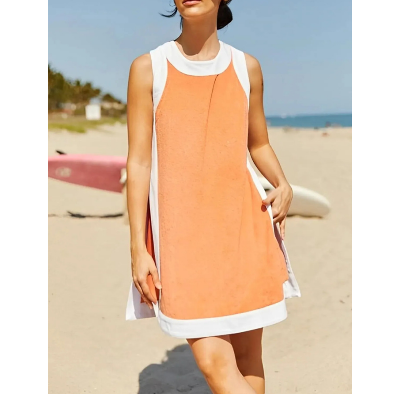 ⏰⏰Hot Sale 50% OFF🔥Women's Casual Color Block Sleeveless Tops Matching Shorts with Pockets