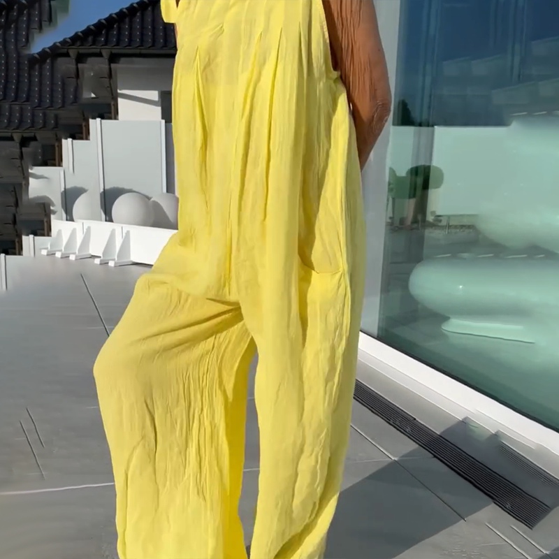 Halter-Neck & Wide-Leg Jumpsuit