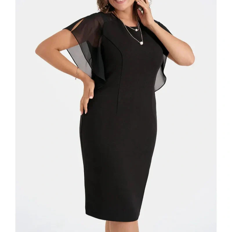 🎉LAST DAY SALE 50% OFF✨Solid Round Neck Midi Dress
