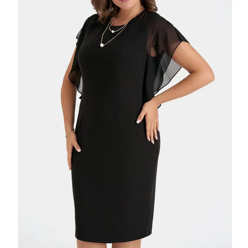 🎉LAST DAY SALE 50% OFF✨Solid Round Neck Midi Dress