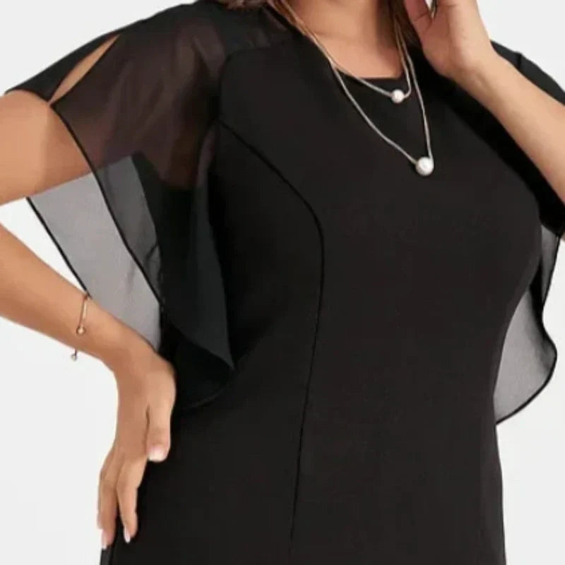🎉LAST DAY SALE 50% OFF✨Solid Round Neck Midi Dress