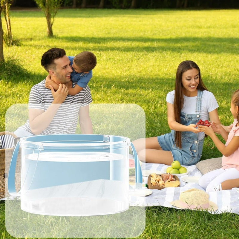 Outdoor Transparent Foldable Wash Tub with Handle
