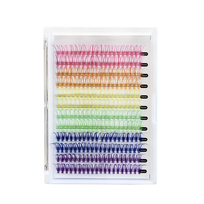 240 PCS Colored Lash Cluster with Glue & Tweezers