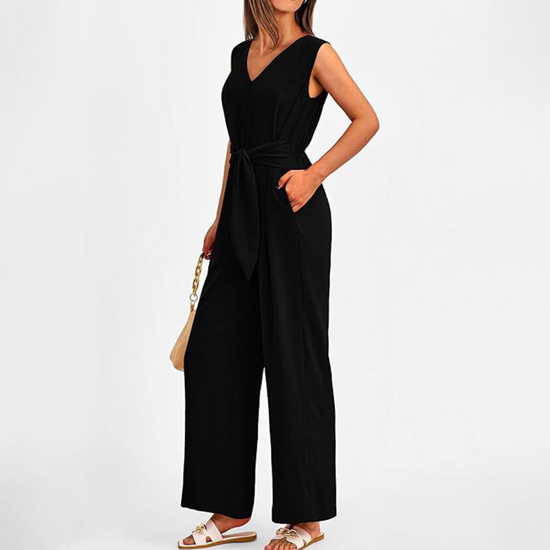 🌸New Arrival 50%OFF💖 Women’s V-Neck Wide-Leg Jumpsuit