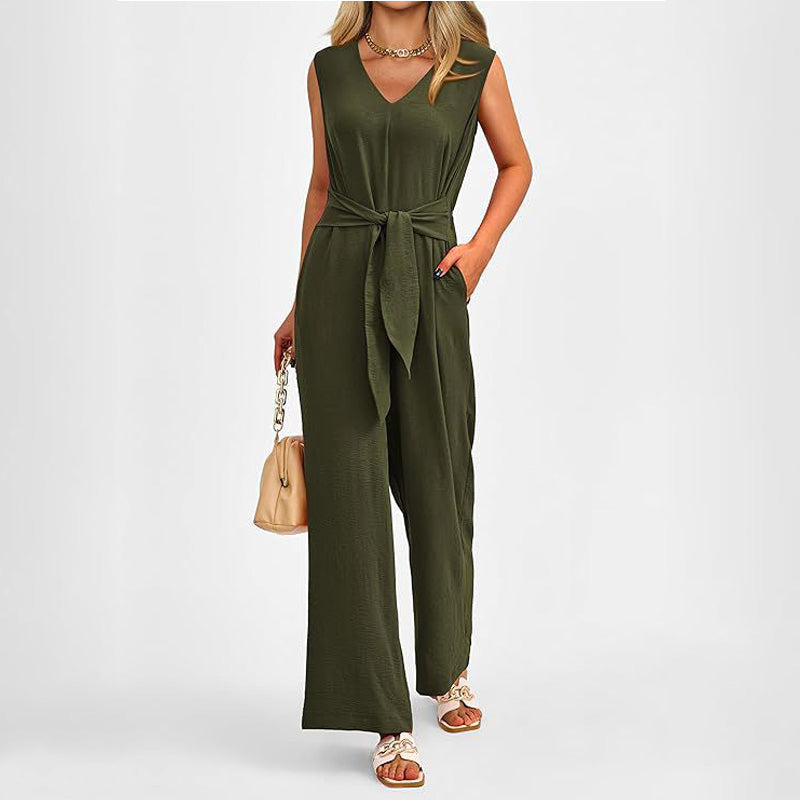 🌸New Arrival 50%OFF💖 Women’s V-Neck Wide-Leg Jumpsuit