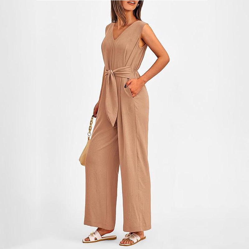 🌸New Arrival 50%OFF💖 Women’s V-Neck Wide-Leg Jumpsuit