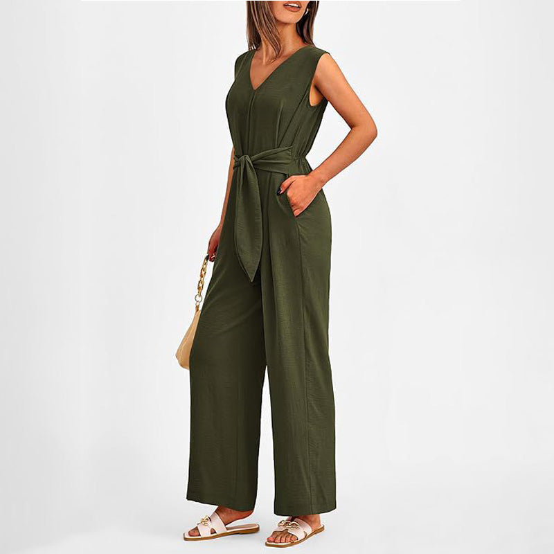 🌸New Arrival 50%OFF💖 Women’s V-Neck Wide-Leg Jumpsuit