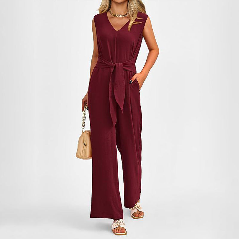 🌸New Arrival 50%OFF💖 Women’s V-Neck Wide-Leg Jumpsuit