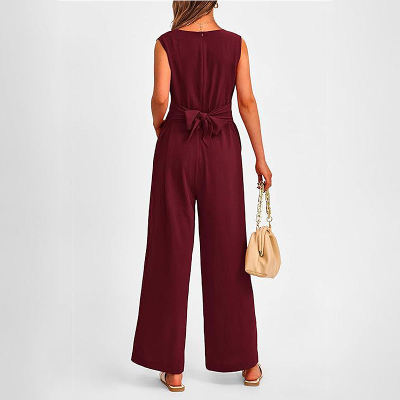 🌸New Arrival 50%OFF💖 Women’s V-Neck Wide-Leg Jumpsuit