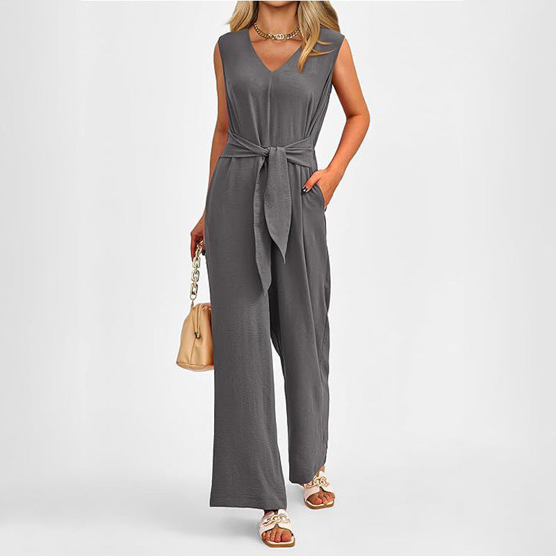 🌸New Arrival 50%OFF💖 Women’s V-Neck Wide-Leg Jumpsuit
