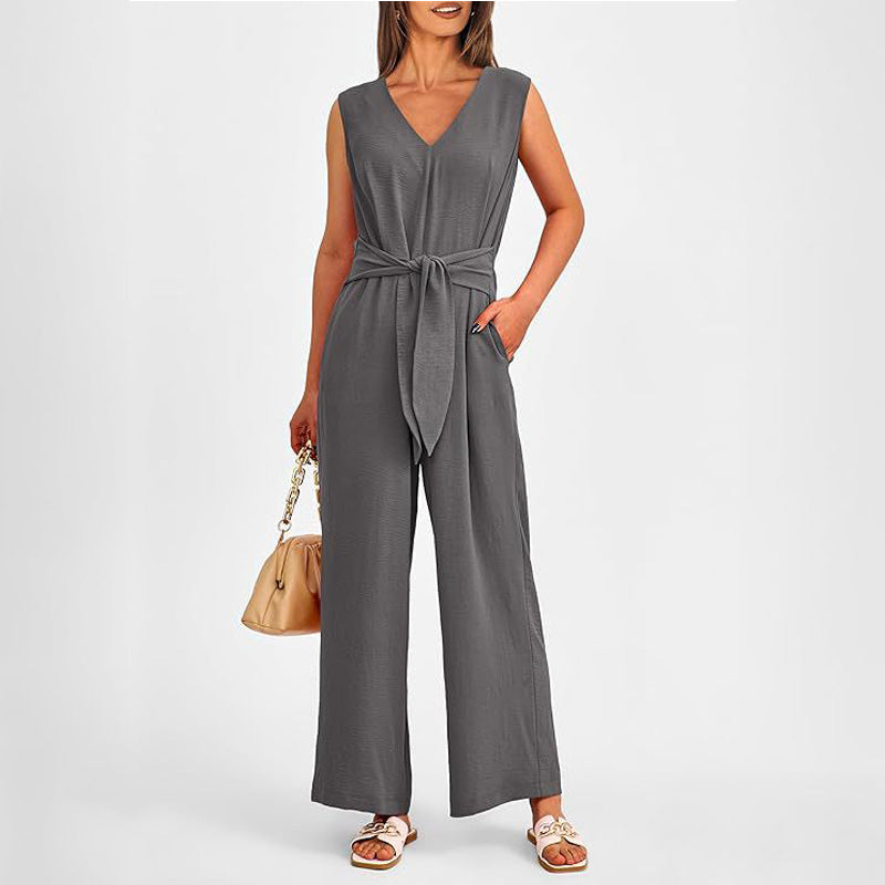 🌸New Arrival 50%OFF💖 Women’s V-Neck Wide-Leg Jumpsuit