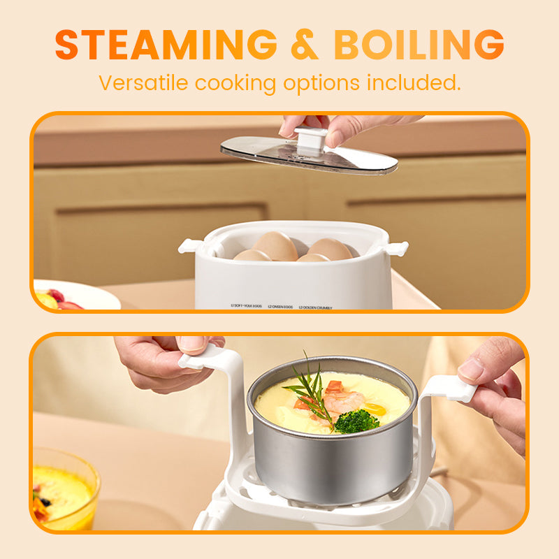 Mini Multi-Functional Egg Cooker Set with Smart Touch Panel📢📢Flash Sale: Ending in 3 Hours!⏰⏰