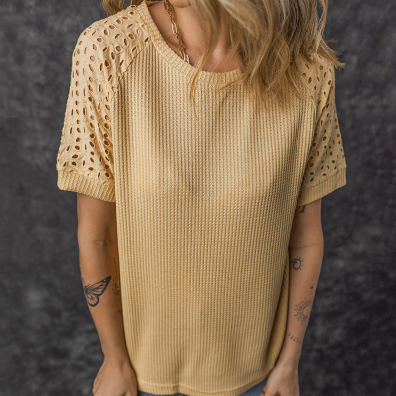 Women's Casual Round Neck Short Sleeve Loose Fit T-Shirt