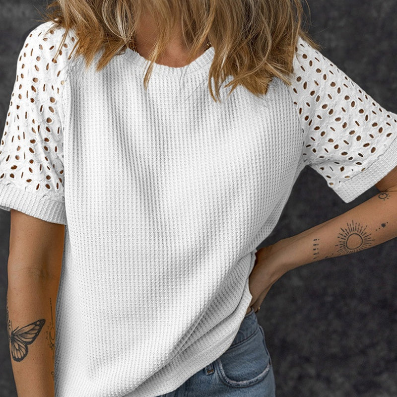 Women's Casual Round Neck Short Sleeve Loose Fit T-Shirt