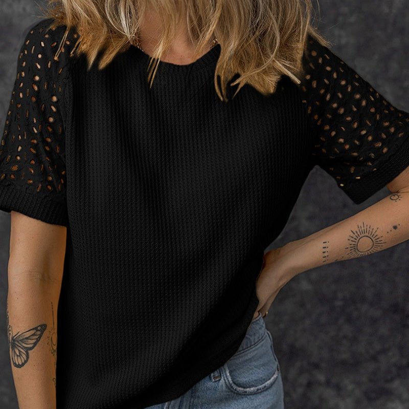 Women's Casual Round Neck Short Sleeve Loose Fit T-Shirt