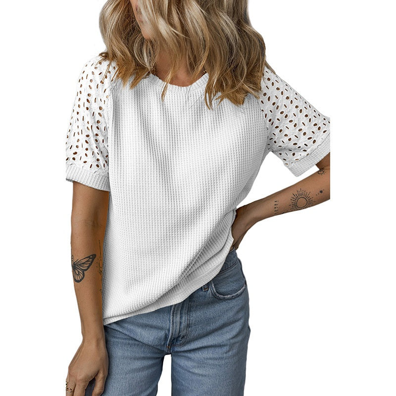 Women's Casual Round Neck Short Sleeve Loose Fit T-Shirt