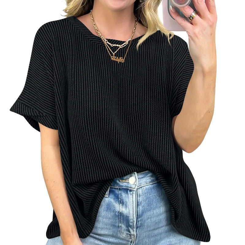 Women’s Cozy Ribbed Oversized T-Shirt