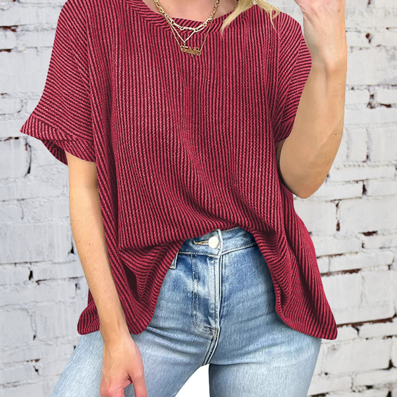 Women’s Cozy Ribbed Oversized T-Shirt